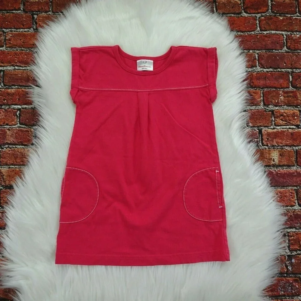 💰3/$25  Hanna Andersson T-Shirt Dress Pockets Cotton 100